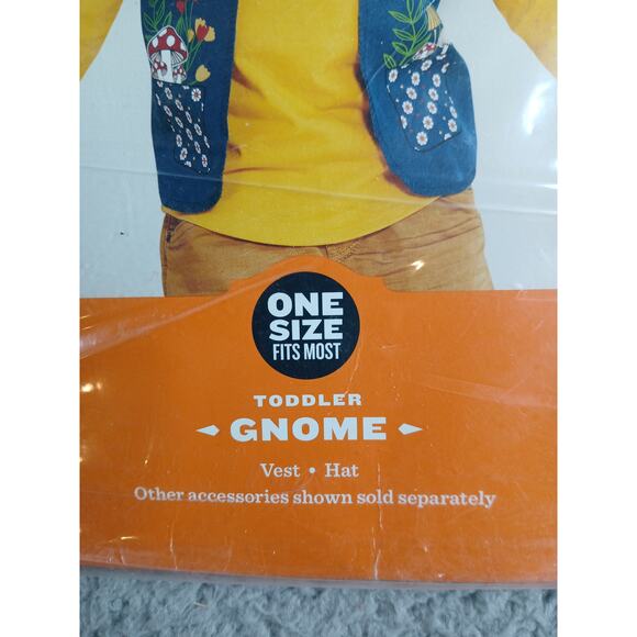 SET OF 4 Hyde & Eek Gnome Toddler Kids Costume One Size Fits Most Vest Hat NWT - Picture 2 of 3